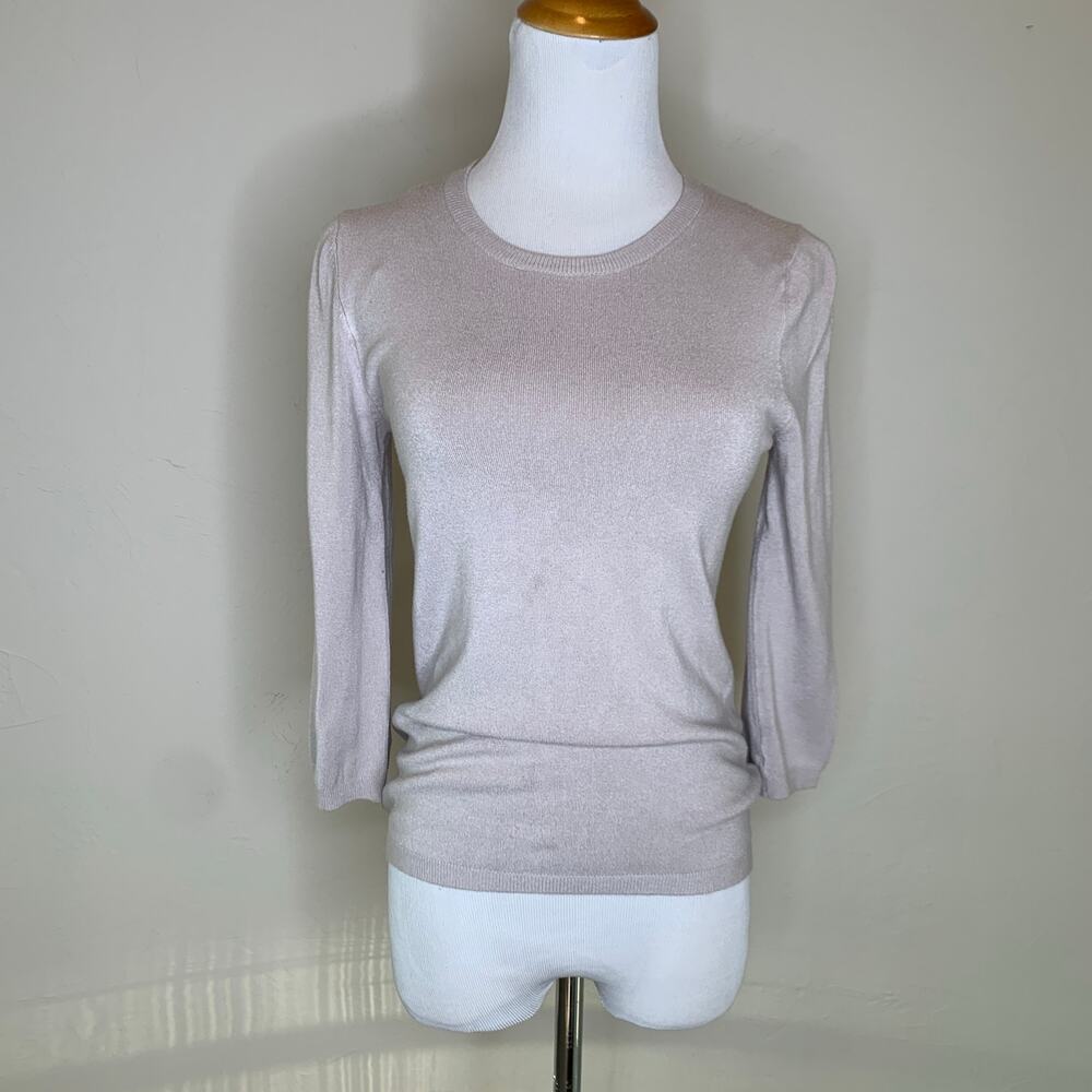 philosophy Beige Crew Neck Taupe Sweater Sz Small